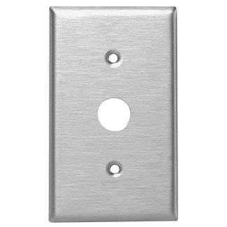 Leviton Keylock Switch Wall Plate, 1-Gang, Stainless Steel      