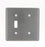 Leviton Comb Wall Plate, 2-Gang, Toggle/Blank, 302 Stainless Steel     