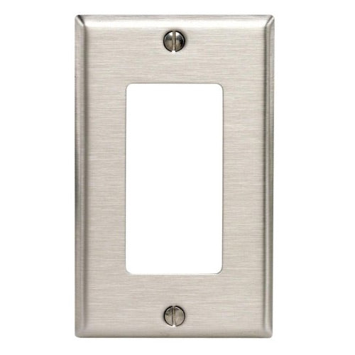 Leviton Electrical Wall Plate, Decora/GFCI, 1-Gang - Stainless Steel