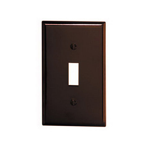 Leviton Electrical Wall Plate, Toggle Switch, 1-Gang - Brown