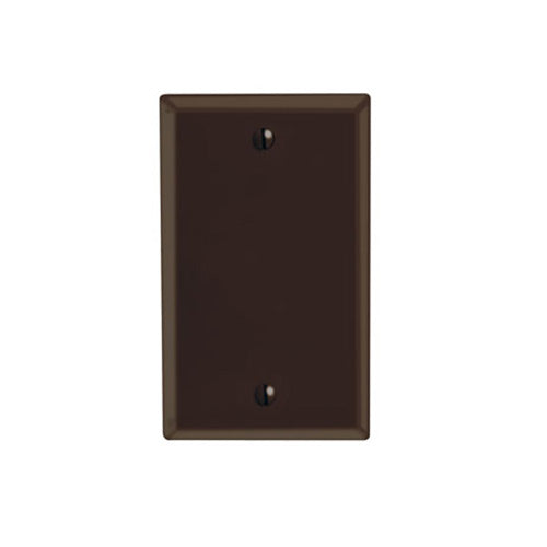Leviton Electrical Wall Plate, Blank, 1-Gang - Brown
