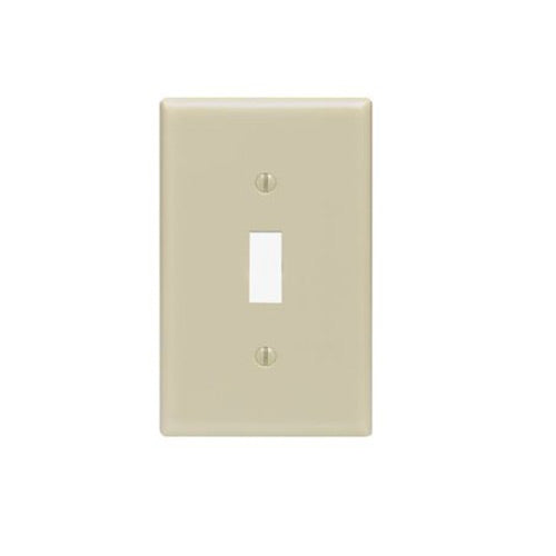 Leviton Electrical Wall Plate, Toggle Switch, 1-Gang - Ivory