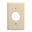 Leviton Electrical Wall Plate, 1.406 Inch Hole Receptacle, 1-Gang - Ivory