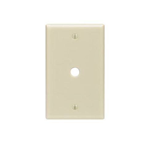 Leviton Electrical Wall Plate, 0.406 Inch Hole Telephone/Cable, 1-Gang - Ivory