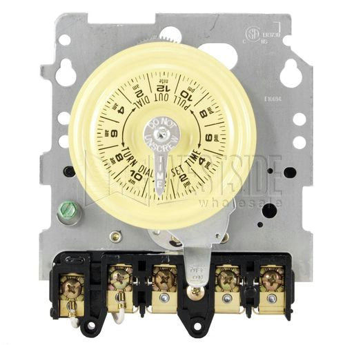 Intermatic Timer, 125V DPST 24-Hour Mechanical Time Switch - Mechanism Only