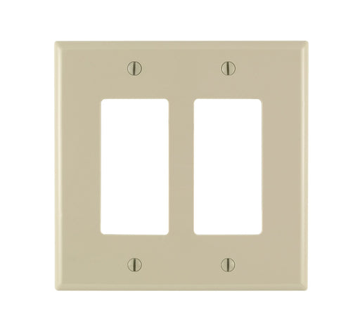 Leviton Electrical Wall Plate, Oversized Decora, 2-Gang - Ivory