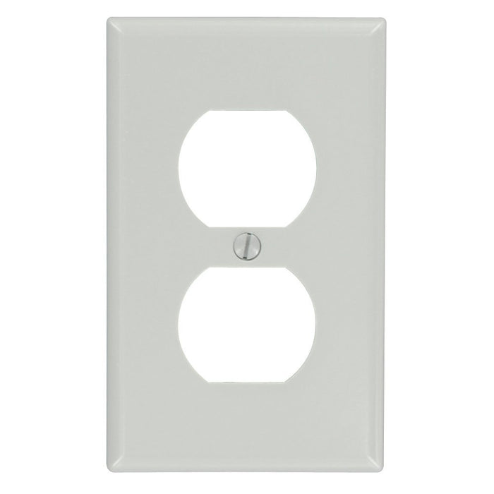 Leviton Electrical Wall Plate, Duplex Receptacle, 1-Gang - Gray