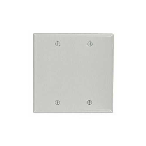 Leviton Electrical Wall Plate, Blank, 2-Gang - Gray