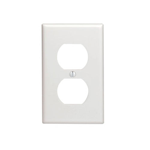 Leviton Electrical Wall Plate, Duplex Receptacle, 1-Gang - White