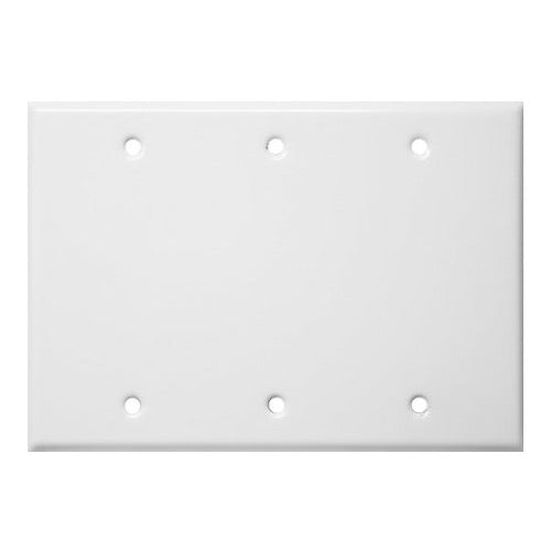 Leviton Electrical Wall Plate, Blank, 3-Gang - White