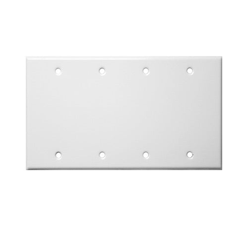 Leviton Electrical Wall Plate, Blank, 4-Gang - White