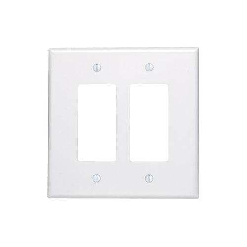 Leviton Electrical Wall Plate, Oversized Decora, 2-Gang - White