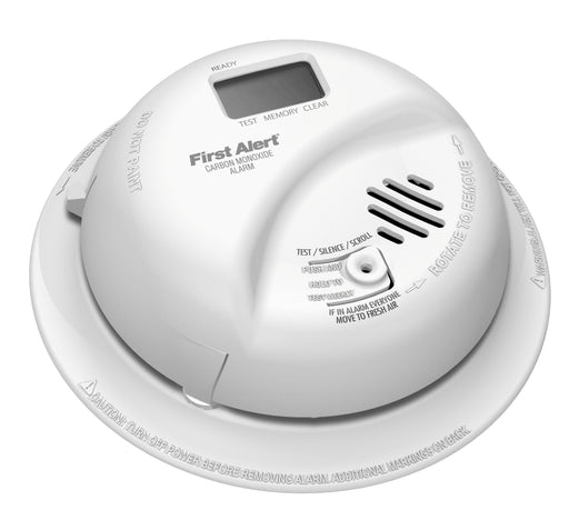 BRK Carbon Monoxide Detector, 120V Hardwired w/ Battery Backup & Digital Display