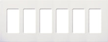 Lutron Electrical Wall Plate, Claro Decorator Screwless, 6-Gang - White