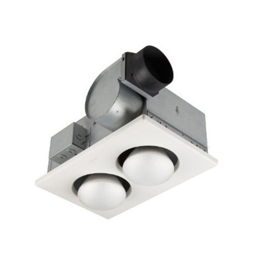 Nutone Bathroom Fan, 70 CFM 2-Bulb Lamp Heater - for 4" Duct
