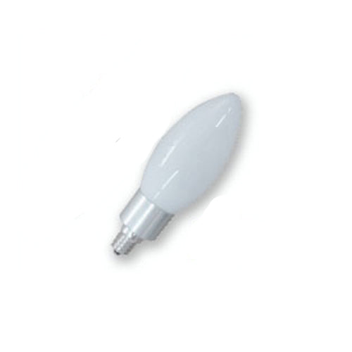 Light Efficient Design LED-3018 Candelabra LED Bulb, 120V (25W Equiv.) - Dimmable - 2700K - 115 Lm. - 80 CRI - Torpedo Tip - Frosted