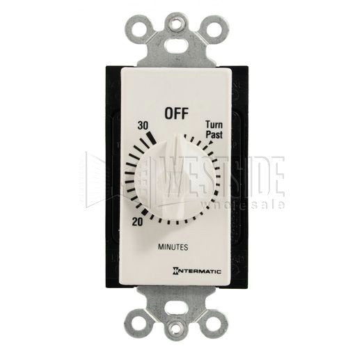 Intermatic Timer, 30 Minute Decorator Spring Wound Timer - White