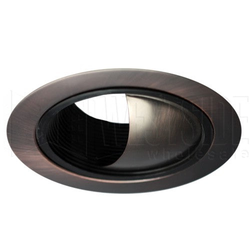 Halo Recessed Lighting Trim, 4" Line Voltage Scoop Wall Wash - Tuscan Bronze with Black Baffle