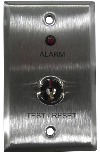 Air Products and Controls MS-KA/R Duct Smoke Detector Remote Alarm, LED Alarm Light w/Key Test/Reset - Single Gang