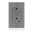 Leviton Electrical Outlet, AFCI Duplex Receptacle Outlet, Hospital Grade, 20A, 125V - Gray