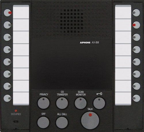 Aiphone AX-8M AX Series Audio Only Master Station, Black