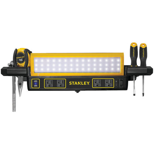 STANLEY(R) PSL1000S STANLEY PSL1000S 1,000-Lumen Workbench Shop Light with Power Strip