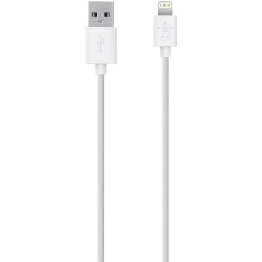 BELKIN(R) F8J023BT2M-WHT Belkin F8J023bt2M-WHT Charge & Sync MIXIT? USB Cable with Lightning Connector (White), 4ft