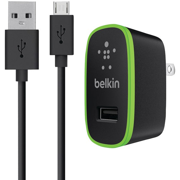 BELKIN(R) F8M667TT04-BLK Belkin F8M667tt04-BLK 2.1-Amp Universal Home Charger with Micro USB Charge & Sync Cable