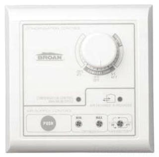 Broan Fan Speed Control, Low Voltage Pushbutton Intermittent/Low/High