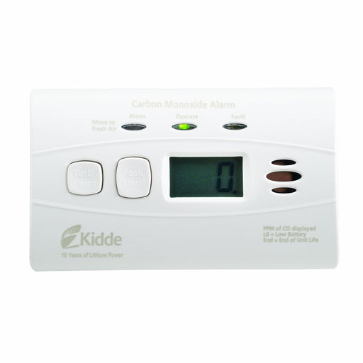 Kidde Carbon Monoxide Detector, 10-Year Worry-Free DC Sealed Lithium Battery Powered w/Digital Display (21010075)