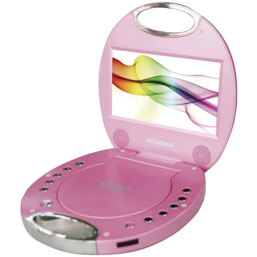 SYLVANIA(R) SDVD7046-PINK 7" Portable DVD Player with Integrated Handle (Pink)