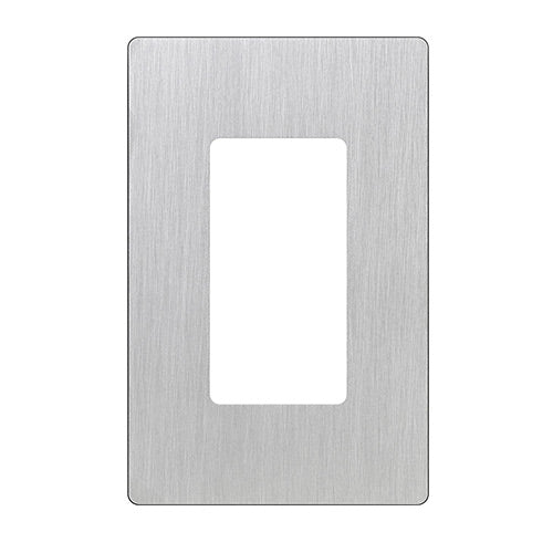 Lutron Wall Plate, Screwless Decora-Style, Claro 1-Gang - Stainless Steel
