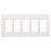 Lutron Electrical Wall Plate, Claro Decorator Screwless, 5-Gang - White