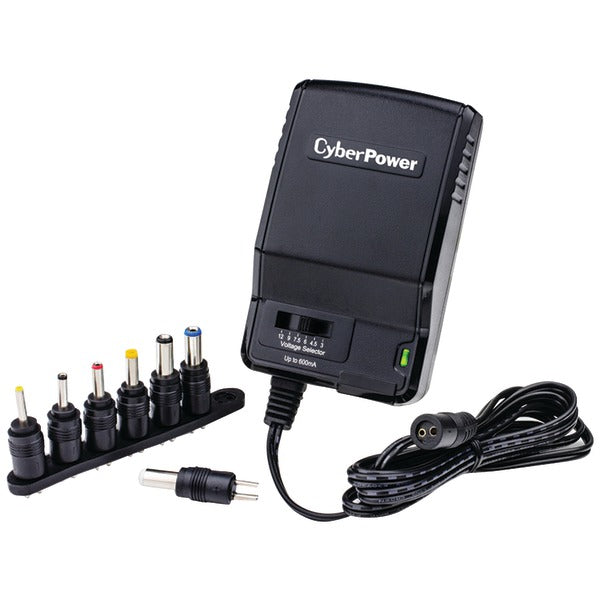 CYBERPOWER(R) CPUAC600 CyberPower CPUAC600 600mA Universal 120-Volt AC Power Adapter