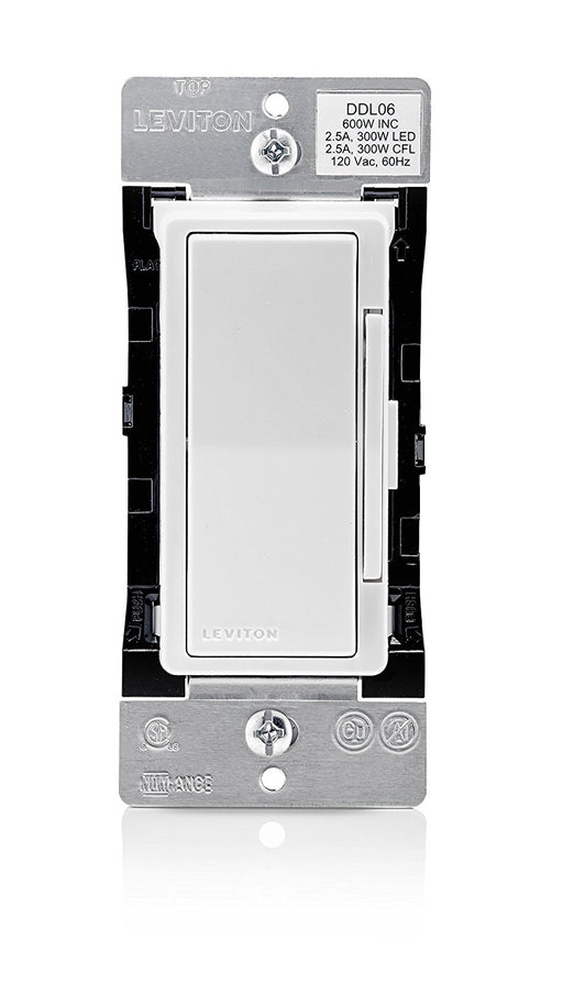 Leviton Decora Dimmer Switch, 300-Watt LED & CFL, 600-Watt Incandescent & Halogen