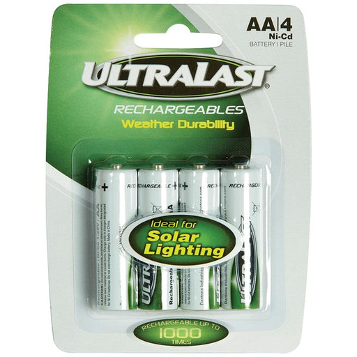 ULTRALAST(R) ULN4AASL Ultralast ULN4AASL ULN4AASL AA Rechargeable NiCd Batteries for Solar Lights, 4 pk
