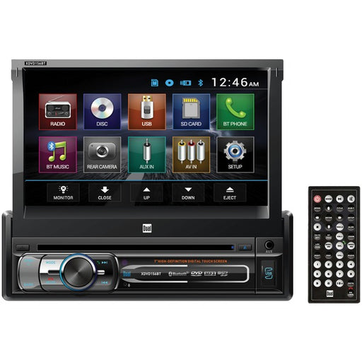 DUAL(R) XDVD156BT Dual XDVD156BT 7" Single-DIN In-Dash DVD Receiver with Bluetooth & Motorized Touchscreen