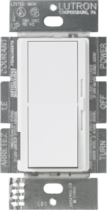 Lutron Dimmer Switch, 1000W 1-Pole Magnetic Low Voltage Diva Light Dimmer - White