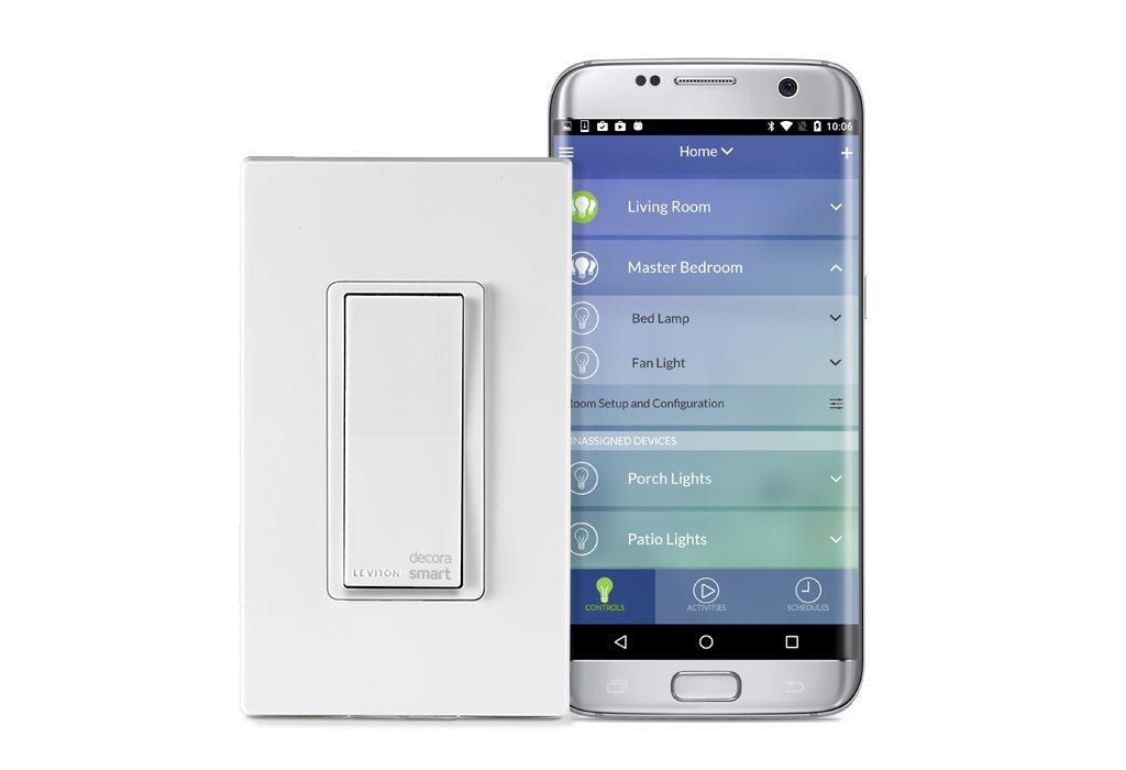 Leviton Smart Switch, Decora Wi-Fi Universal LED/Incandescent Switch - Works w/Amazon Alexa, Google Assistant - 15A