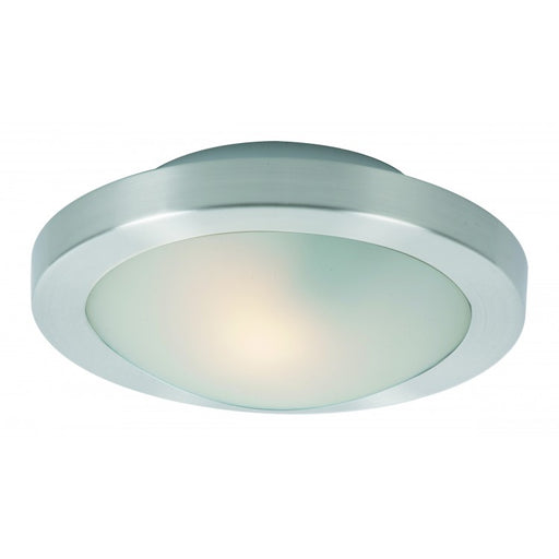 ET2 Contemporary Lighting E53831-09SN LED Ceiling Light, Piccolo 1-Light 7.5" Round Flush Mount Wall Sconce - Satin Nickel