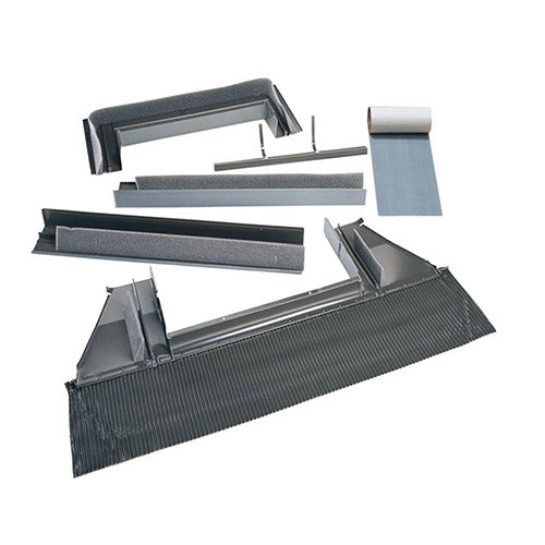 VELUX Skylight Flashing, 1430/1446 High-Profile Tile Roof Flashing w/Adhesive Underlayment for Curb Mount Skylights