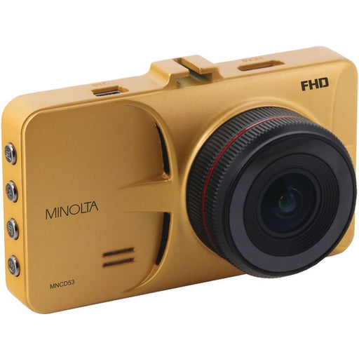 MINOLTA(R) MNCD53-GD 12.0-Megapixel 1080p Full HD MNCD53 Car Camcorder (Gold)