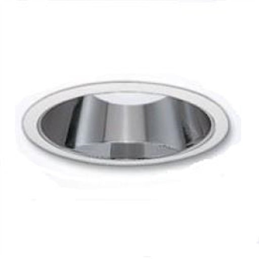 Halo Recessed Lighting Trim, 6" Reflector, Compact, Gloss White Trim, Clear Specular Reflector w/ Torsion Springs  