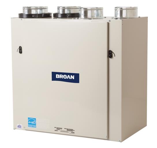 Broan Energy Recovery Ventilator, 120V Ultra-Efficient for 6" Ducts - 140 CFM Max