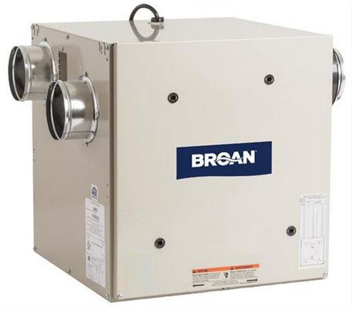Broan Energy Recovery Ventilator, 120V Side-Ports for 4" Ducts - 70 CFM Max