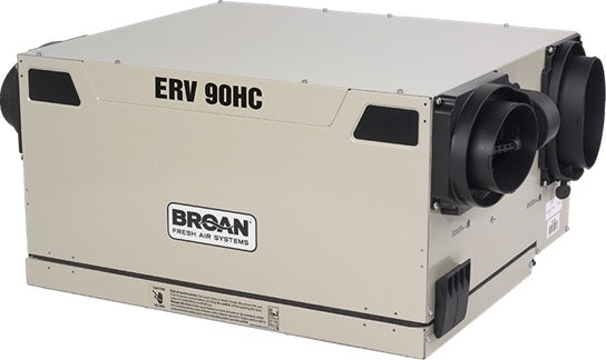 Broan Energy Recovery Ventilator, 120V Side-Ports for 5" Ducts - 99 CFM Max