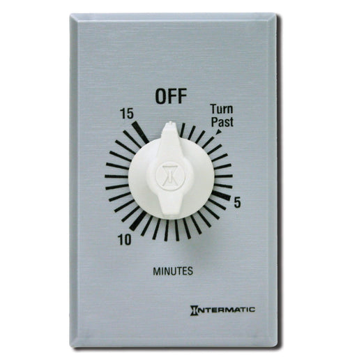 Intermatic Timer, 15 Minute Commercial Auto-Off Timer - Brushed Metal