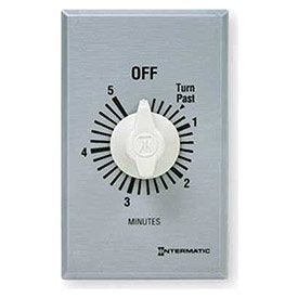 Intermatic Timer, 5 Minute Commercial Auto-Off Timer - Brushed Metal