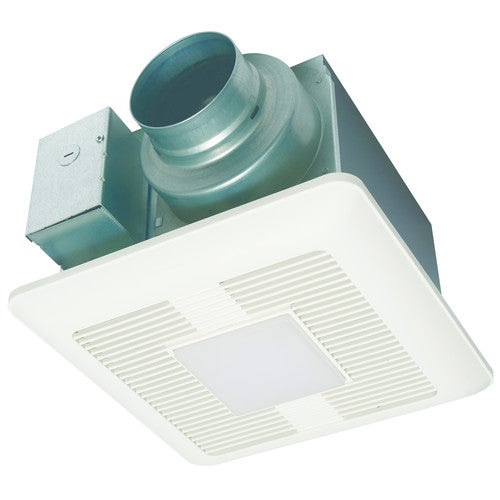 Panasonic WhisperCeiling DC Multi-Speed Bath Fan, Energy Star Pick-A-Flow 50, 80, or 110 CFM Ventilation & LED Light - 4" or 6" Duct