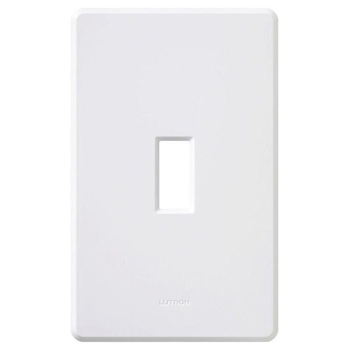 Lutron Electrical Wall Plate, Fassada Screwless Toggle Switch, 1-Gang - White